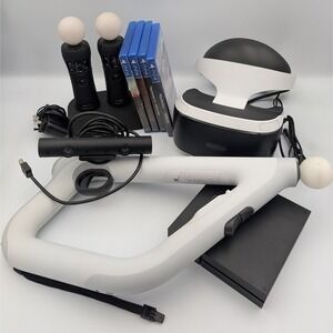 Sony PlayStation VR PSVR1 Bundle Aim Controller Move Camera PS4 Games Case Box